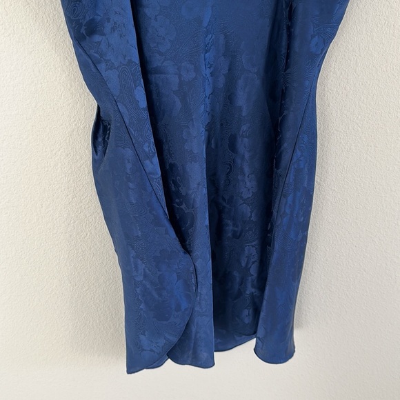 NWT Vintage Victoria’s Secret Navy Jacquard Print Slip Dress Top - Picture 8 of 9